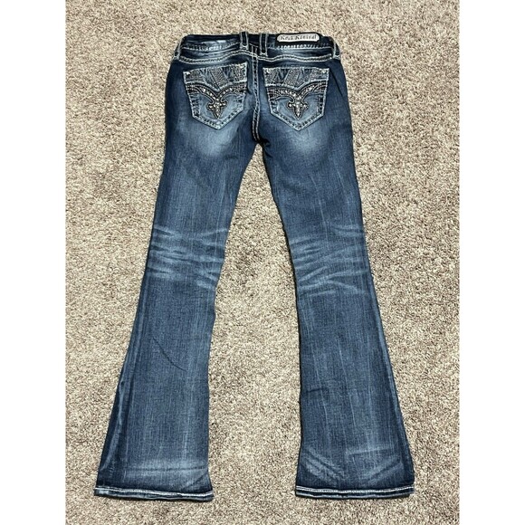 Rock Revival Liri Mid-Rise Boot Jeans Women's 24x30 Medium Wash Blue Denim - Picture 10 of 11